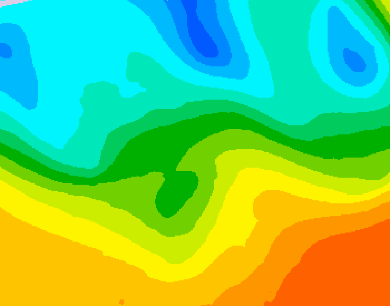 GDPS 500 millibar geopotential height 036 hour forecast chart for Canada based on 2026/05/22 1200Z data