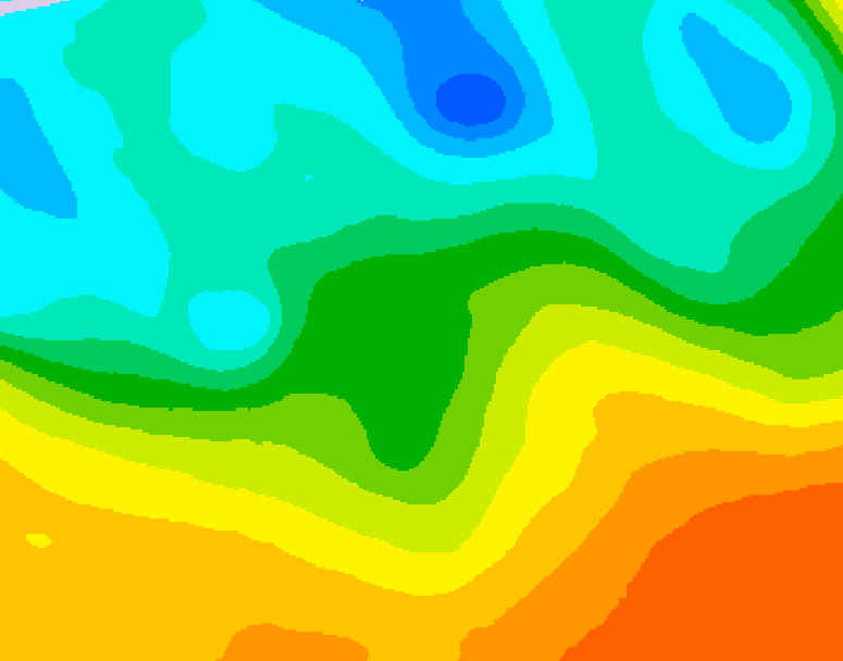 GDPS 500 millibar geopotential height 048 hour forecast chart for Canada based on 2026/05/22 1200Z data