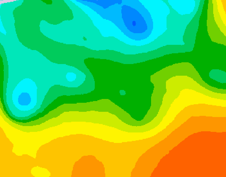 GDPS 500 millibar geopotential height 072 hour forecast chart for Canada based on 2026/05/22 1200Z data