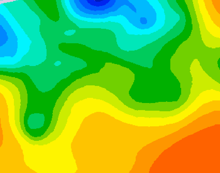 GDPS 500 millibar geopotential height 096 hour forecast chart for Canada based on 2026/05/22 1200Z data