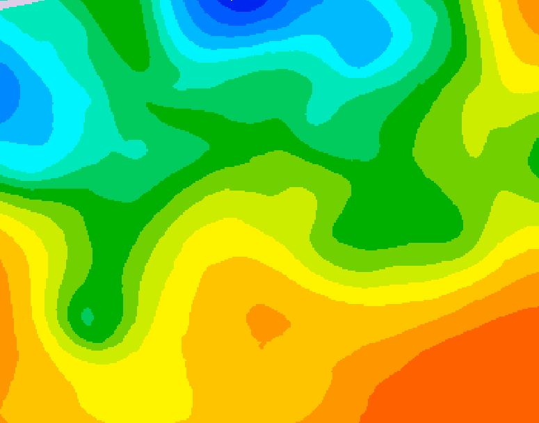 GDPS 500 millibar geopotential height 102 hour forecast chart for Canada based on 2026/05/22 1200Z data