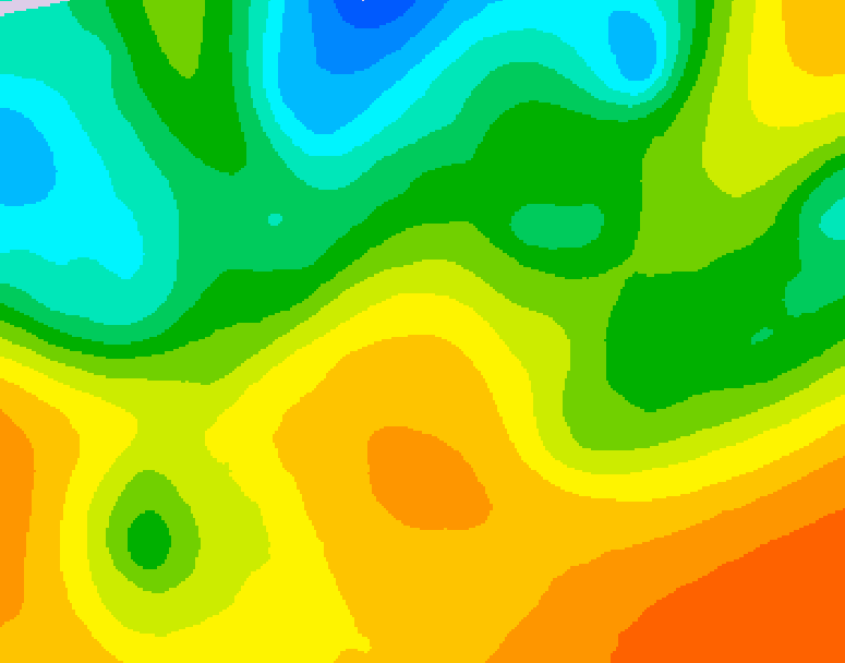 GDPS 500 millibar geopotential height 120 hour forecast chart for Canada based on 2026/05/22 1200Z data