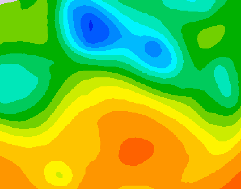 GDPS 500 millibar geopotential height 198 hour forecast chart for Canada based on 2026/05/22 1200Z data