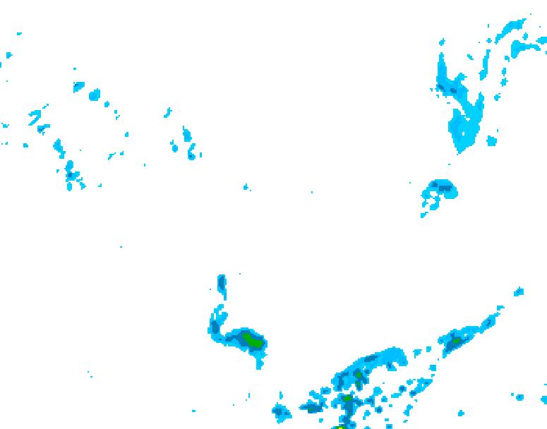 GDPS precipitation 018 hour forecast chart for Canada based on 2026/05/22 0000Z data