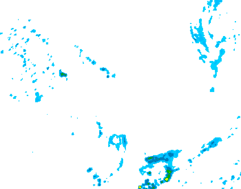 GDPS precipitation 018 hour forecast chart for Canada based on 2026/05/22 1200Z data