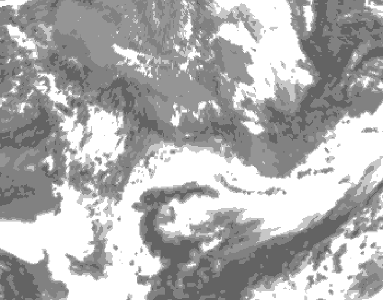 GDPS total cloud 012 hour forecast chart for Canada based on 2026/05/22 0000Z data