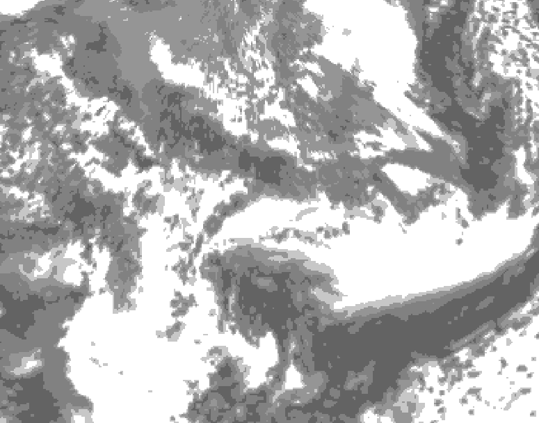 GDPS total cloud 036 hour forecast chart for Canada based on 2026/05/22 0000Z data