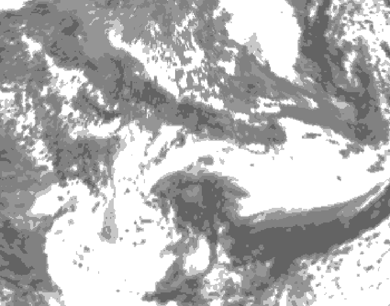 GDPS total cloud 042 hour forecast chart for Canada based on 2026/05/22 0000Z data