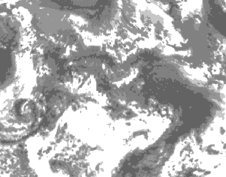 GDPS total cloud 096 hour forecast chart for Canada based on 2026/05/22 0000Z data
