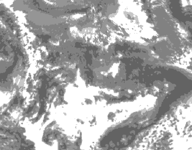 GDPS total cloud 108 hour forecast chart for Canada based on 2026/05/22 0000Z data