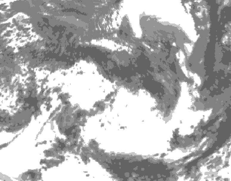 GDPS total cloud 174 hour forecast chart for Canada based on 2026/05/22 0000Z data