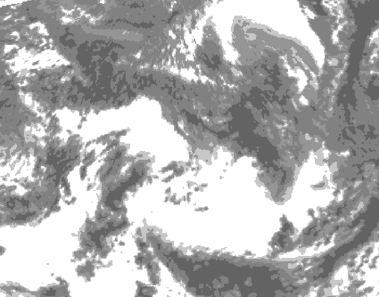 GDPS total cloud 180 hour forecast chart for Canada based on 2026/05/22 0000Z data