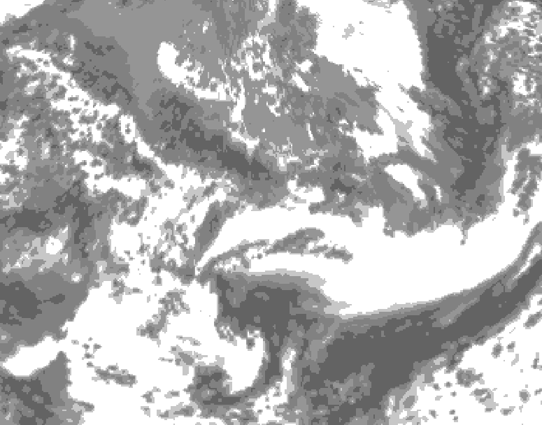 GDPS total cloud 018 hour forecast chart for Canada based on 2026/05/22 1200Z data