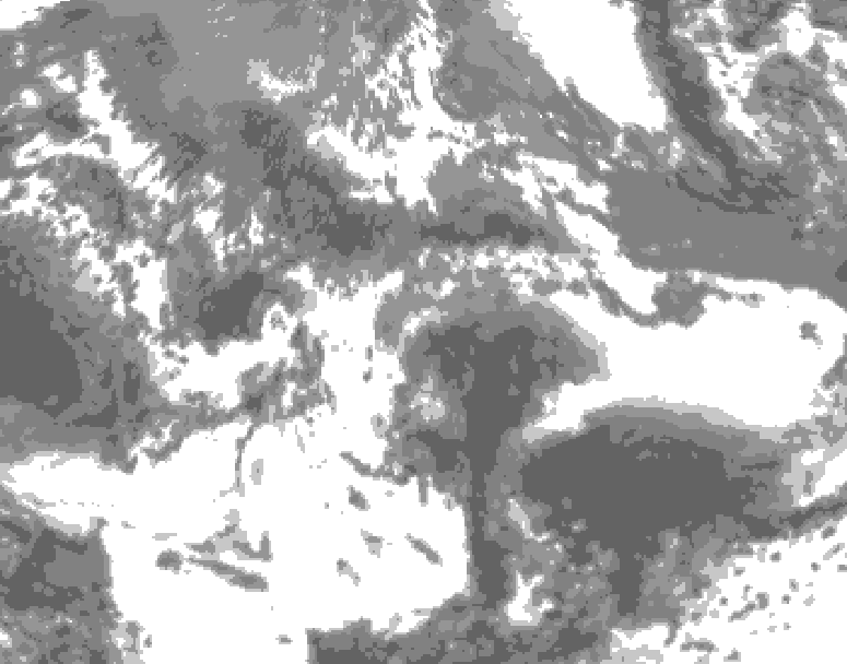 GDPS total cloud 048 hour forecast chart for Canada based on 2026/05/22 1200Z data