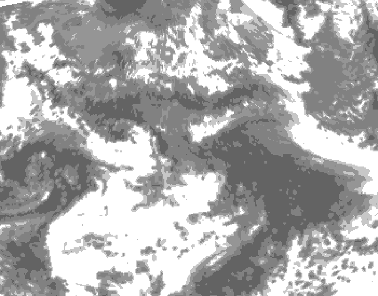 GDPS total cloud 072 hour forecast chart for Canada based on 2026/05/22 1200Z data