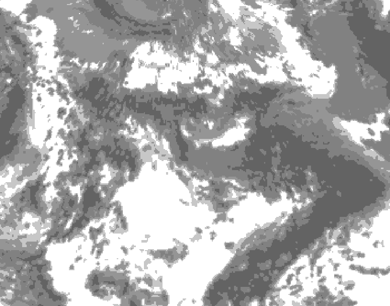 GDPS total cloud 090 hour forecast chart for Canada based on 2026/05/22 1200Z data
