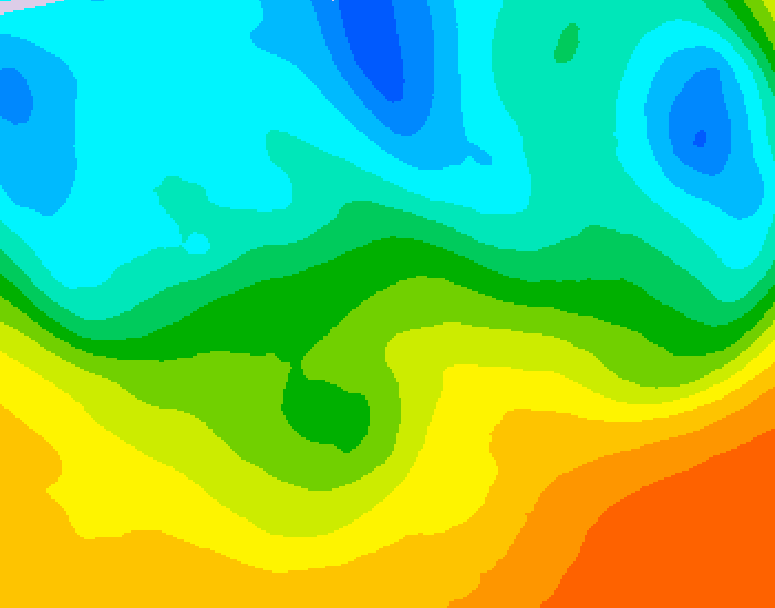 GDPS 500 millibar geopotential height 012 hour forecast chart for Canada based on 2026/05/23 0000Z data