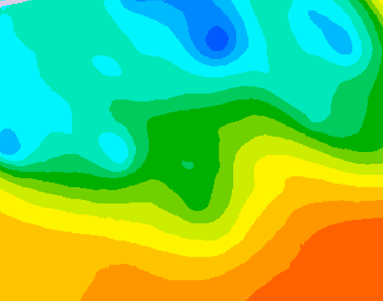 GDPS 500 millibar geopotential height 042 hour forecast chart for Canada based on 2026/05/23 0000Z data