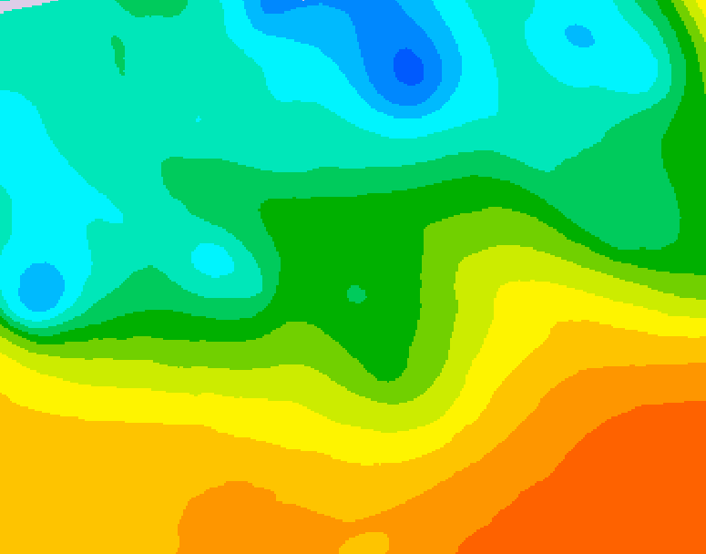 GDPS 500 millibar geopotential height 048 hour forecast chart for Canada based on 2026/05/23 0000Z data