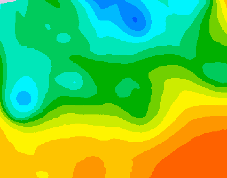 GDPS 500 millibar geopotential height 060 hour forecast chart for Canada based on 2026/05/23 0000Z data