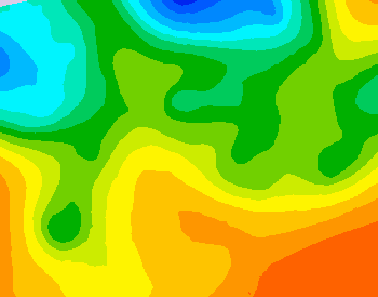 GDPS 500 millibar geopotential height 096 hour forecast chart for Canada based on 2026/05/23 0000Z data