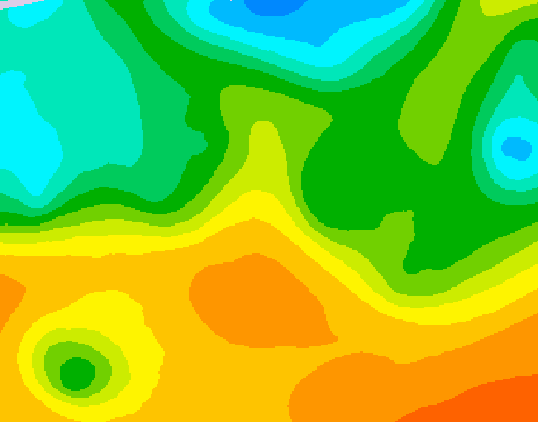 GDPS 500 millibar geopotential height 126 hour forecast chart for Canada based on 2026/05/23 0000Z data