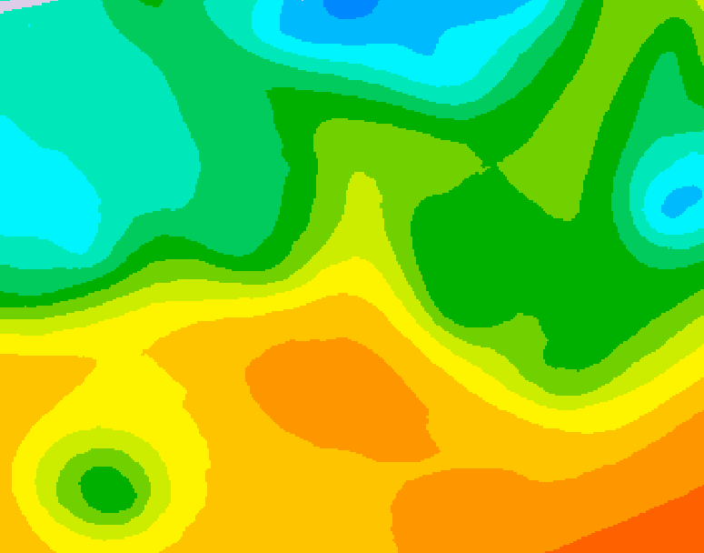 GDPS 500 millibar geopotential height 132 hour forecast chart for Canada based on 2026/05/23 0000Z data
