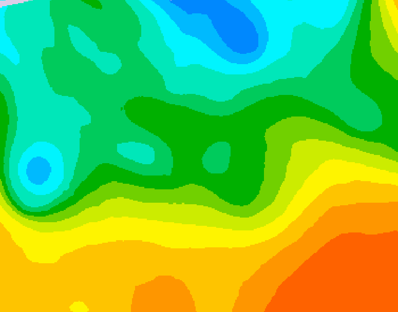 GDPS 500 millibar geopotential height 048 hour forecast chart for Canada based on 2026/05/23 1200Z data
