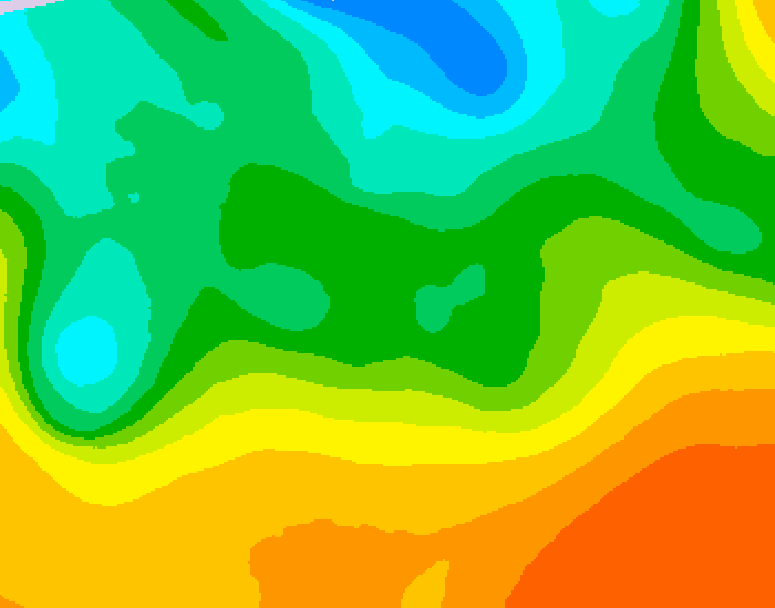 GDPS 500 millibar geopotential height 054 hour forecast chart for Canada based on 2026/05/23 1200Z data