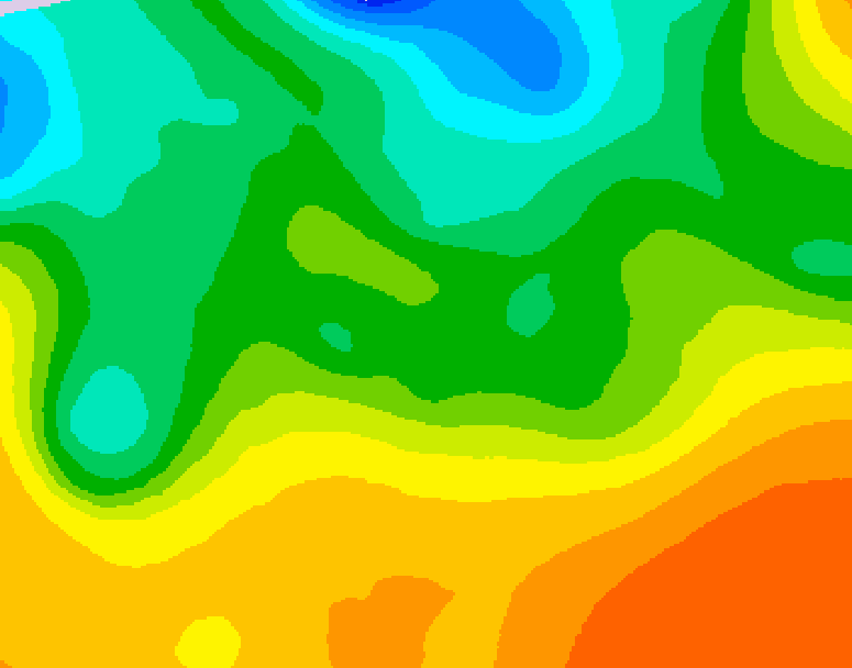 GDPS 500 millibar geopotential height 060 hour forecast chart for Canada based on 2026/05/23 1200Z data