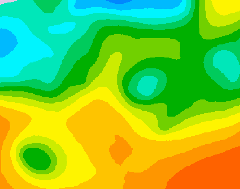 GDPS 500 millibar geopotential height 102 hour forecast chart for Canada based on 2026/05/23 1200Z data