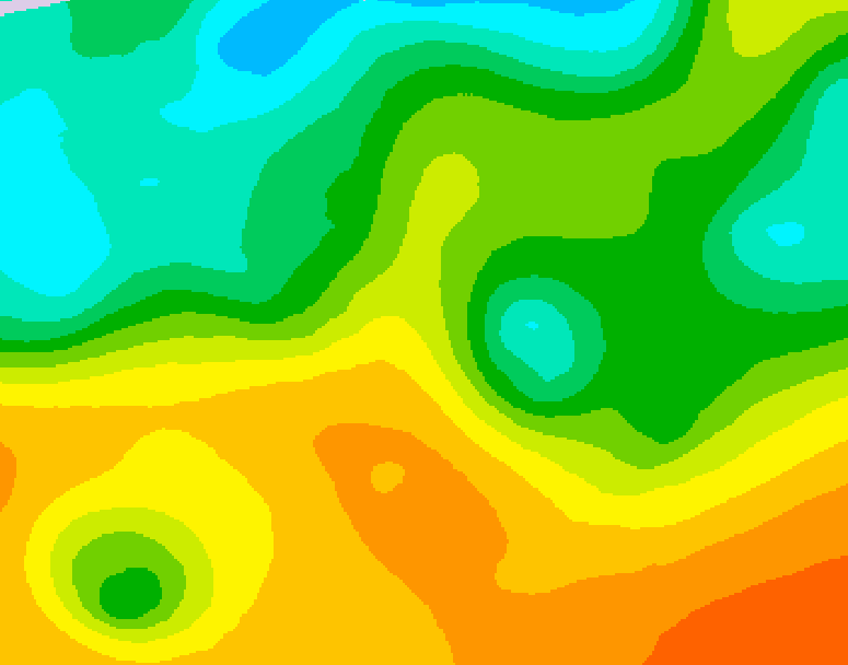 GDPS 500 millibar geopotential height 114 hour forecast chart for Canada based on 2026/05/23 1200Z data