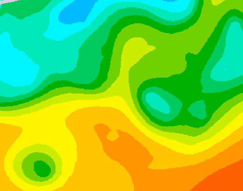GDPS 500 millibar geopotential height 120 hour forecast chart for Canada based on 2026/05/23 1200Z data
