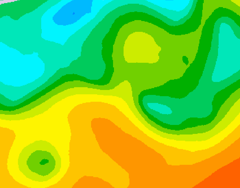 GDPS 500 millibar geopotential height 126 hour forecast chart for Canada based on 2026/05/23 1200Z data