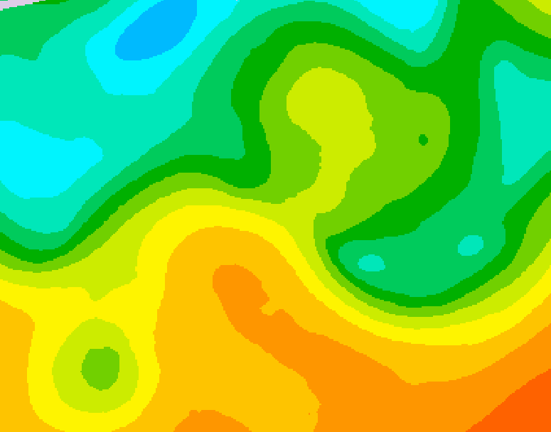 GDPS 500 millibar geopotential height 132 hour forecast chart for Canada based on 2026/05/23 1200Z data