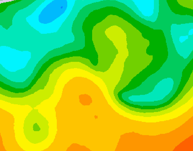 GDPS 500 millibar geopotential height 138 hour forecast chart for Canada based on 2026/05/23 1200Z data