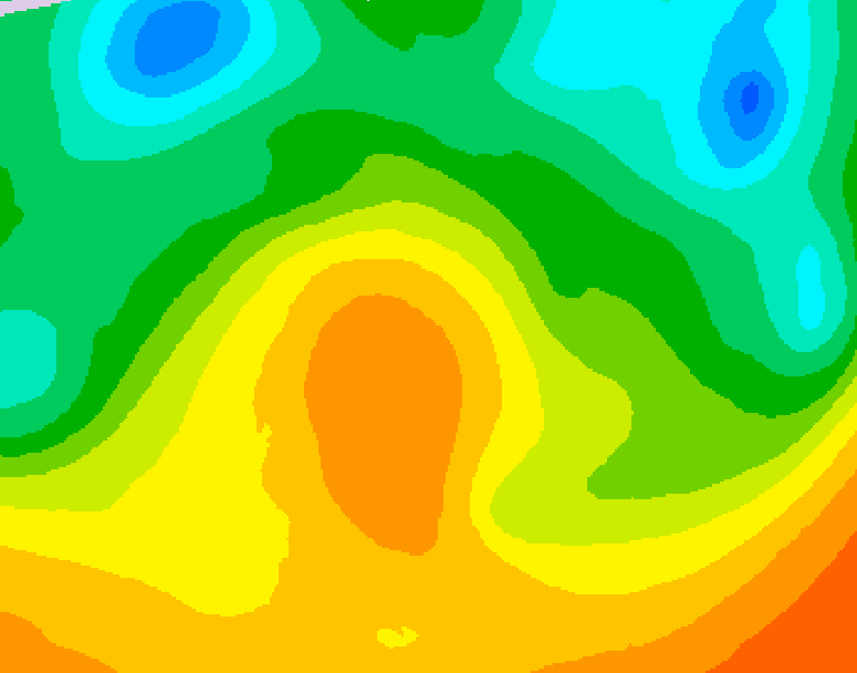 GDPS 500 millibar geopotential height 180 hour forecast chart for Canada based on 2026/05/23 1200Z data