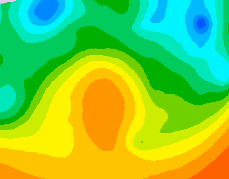 GDPS 500 millibar geopotential height 186 hour forecast chart for Canada based on 2026/05/23 1200Z data