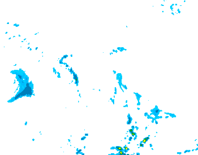 GDPS precipitation 036 hour forecast chart for Canada based on 2026/05/23 1200Z data