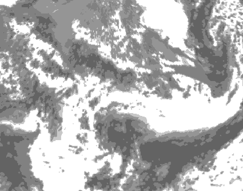 GDPS total cloud 012 hour forecast chart for Canada based on 2026/05/23 0000Z data