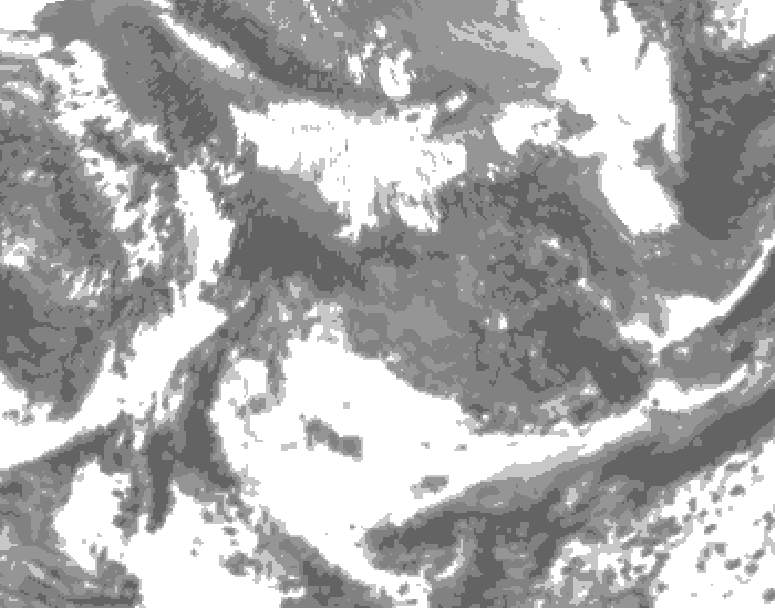 GDPS total cloud 108 hour forecast chart for Canada based on 2026/05/23 0000Z data