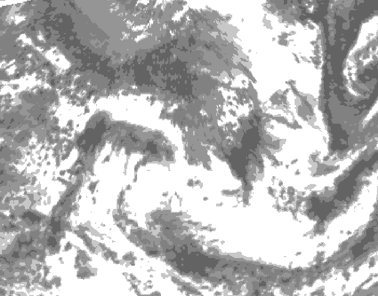 GDPS total cloud 162 hour forecast chart for Canada based on 2026/05/23 0000Z data