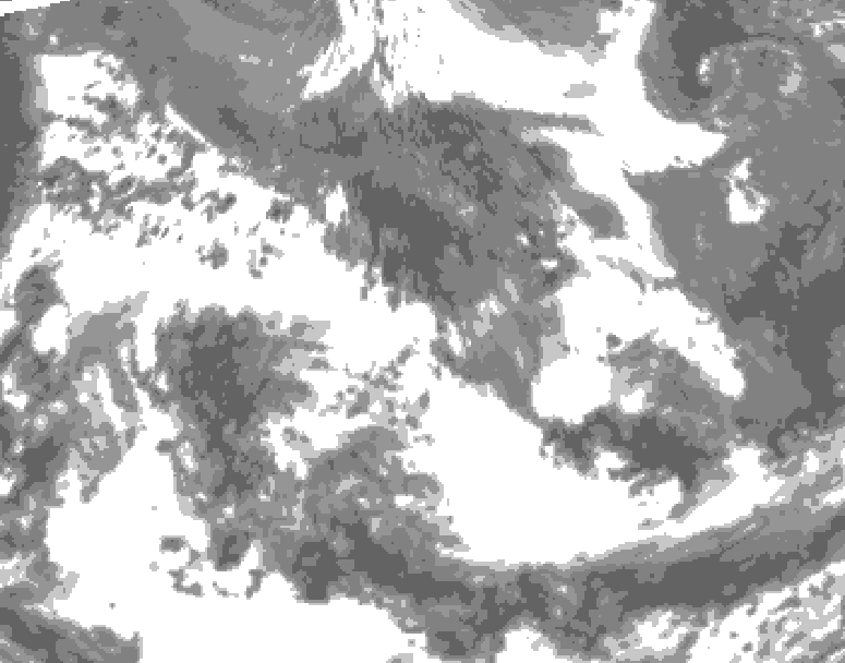GDPS total cloud 198 hour forecast chart for Canada based on 2026/05/23 0000Z data