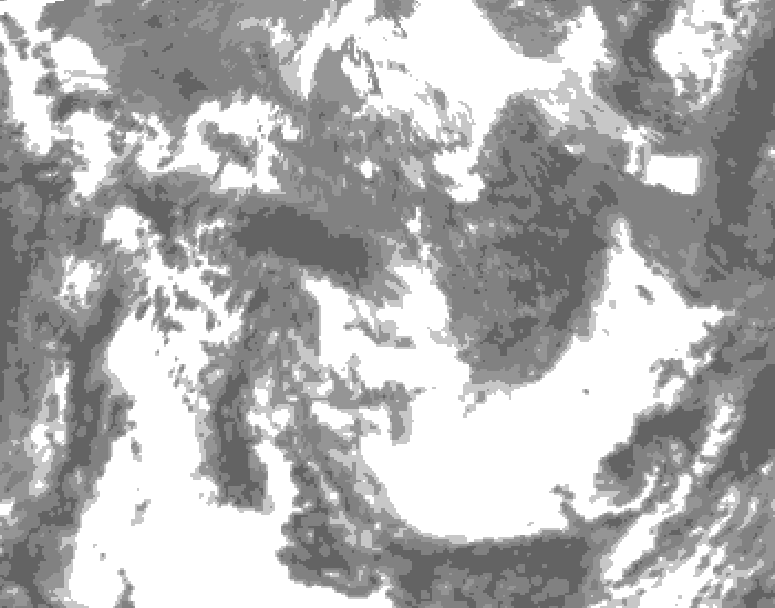 GDPS total cloud 228 hour forecast chart for Canada based on 2026/05/23 0000Z data