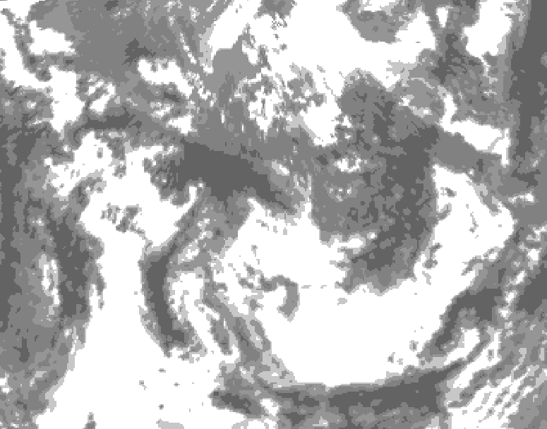 GDPS total cloud 234 hour forecast chart for Canada based on 2026/05/23 0000Z data