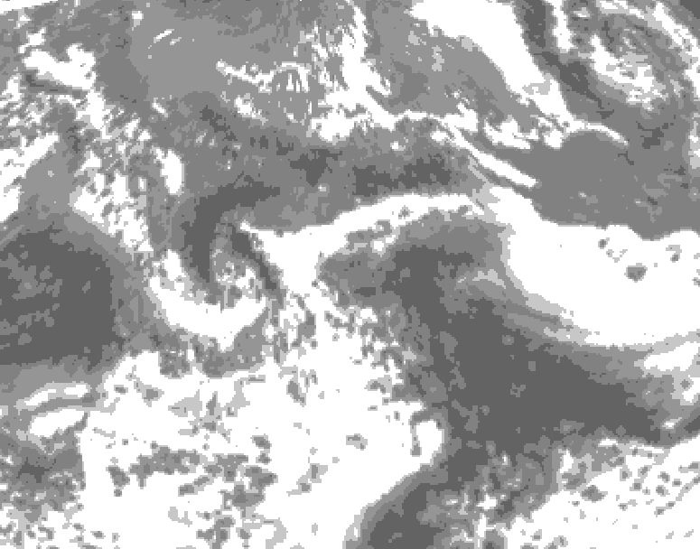 GDPS total cloud 036 hour forecast chart for Canada based on 2026/05/23 1200Z data