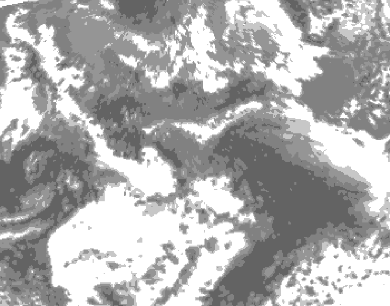 GDPS total cloud 048 hour forecast chart for Canada based on 2026/05/23 1200Z data