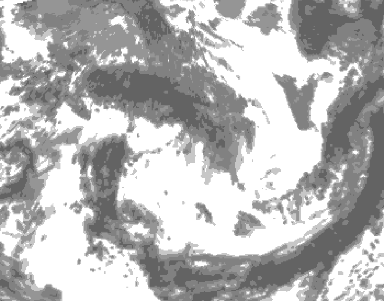 GDPS total cloud 174 hour forecast chart for Canada based on 2026/05/23 1200Z data