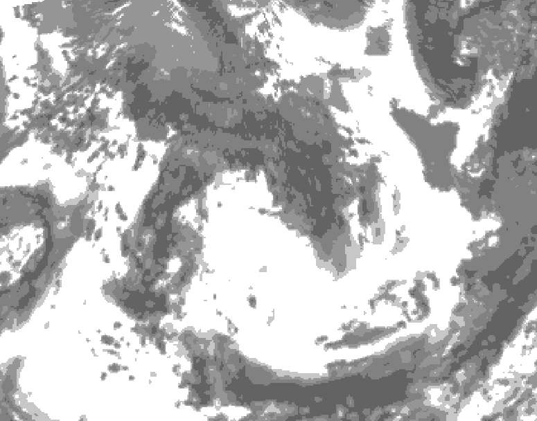 GDPS total cloud 186 hour forecast chart for Canada based on 2026/05/23 1200Z data