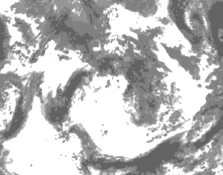 GDPS total cloud 198 hour forecast chart for Canada based on 2026/05/23 1200Z data
